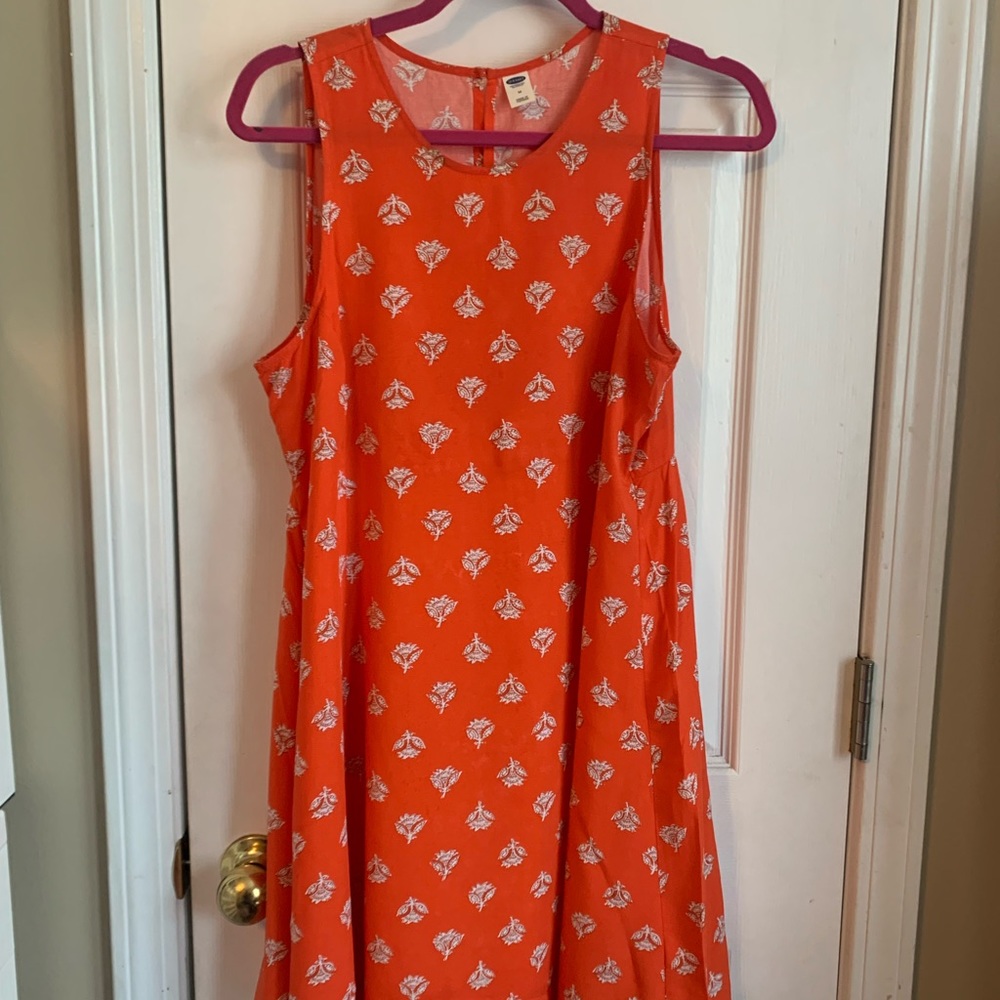 Old Navy sleeveless Dress Orange Sz Med